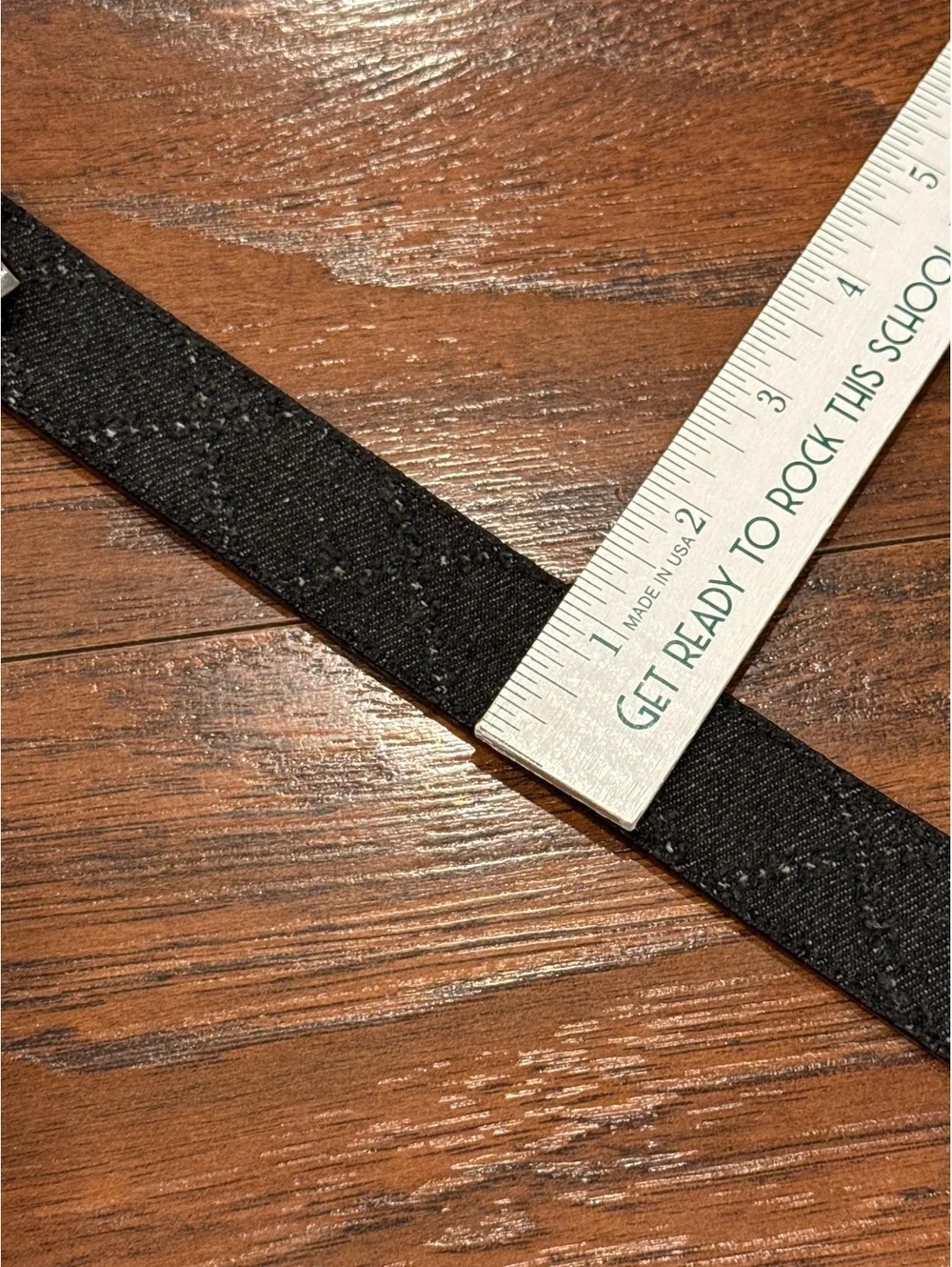New Kurt Geiger Silver Buckle Black Jeans Belt Women's Size L /XL
